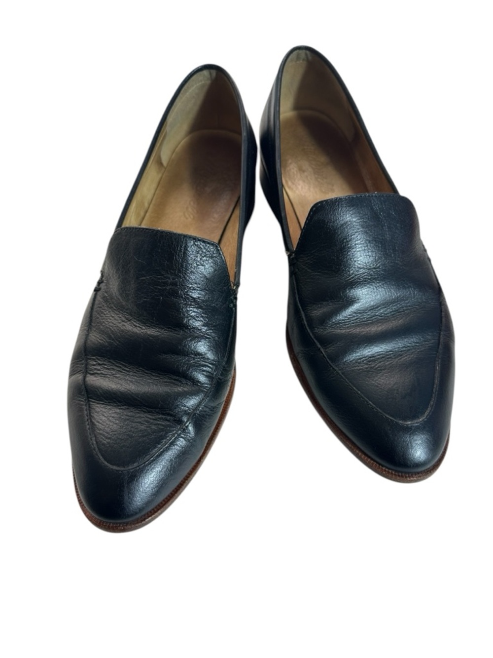Classic Black Leather Slip-On Loafers